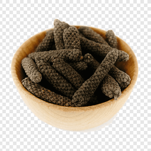 "Long Pepper (Pippali) - 100 gm pack of natural Ayurvedic spice, perfect for digestion, immunity, and enhancing recipes."
